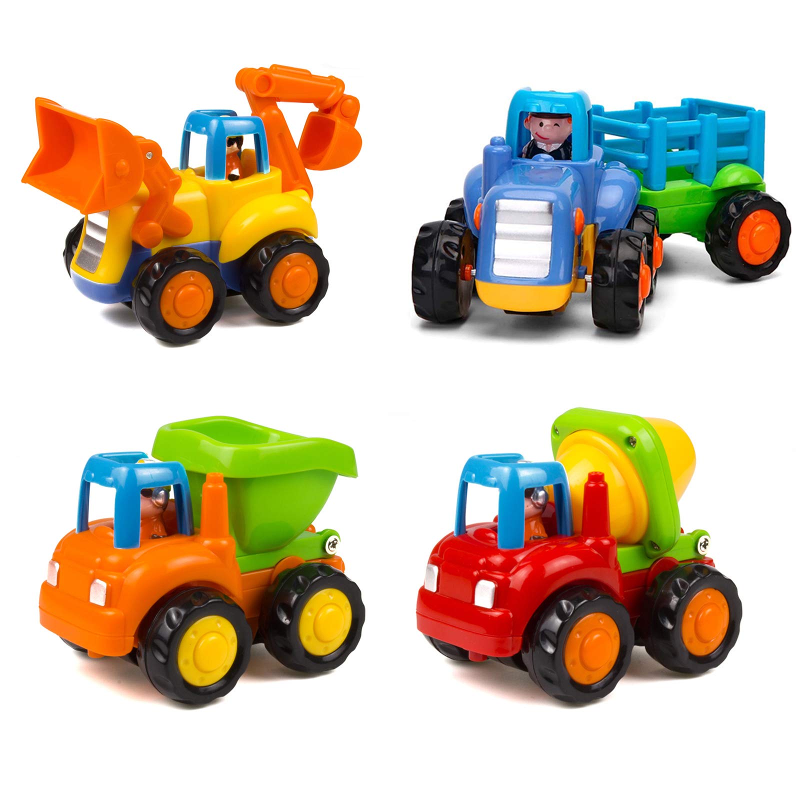 Buy Friction Powered Cars Push and Go Trucks Construction Vehicles Toys