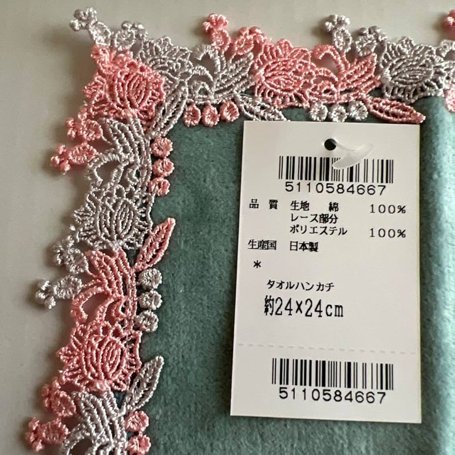 新品⭐️ポップコーン⭐️ローモンドブルー⭐️近沢レース⭐️タオルハンカチ 新品⭐️ポップコーン⭐️ローモンドブルー⭐️近沢レース
