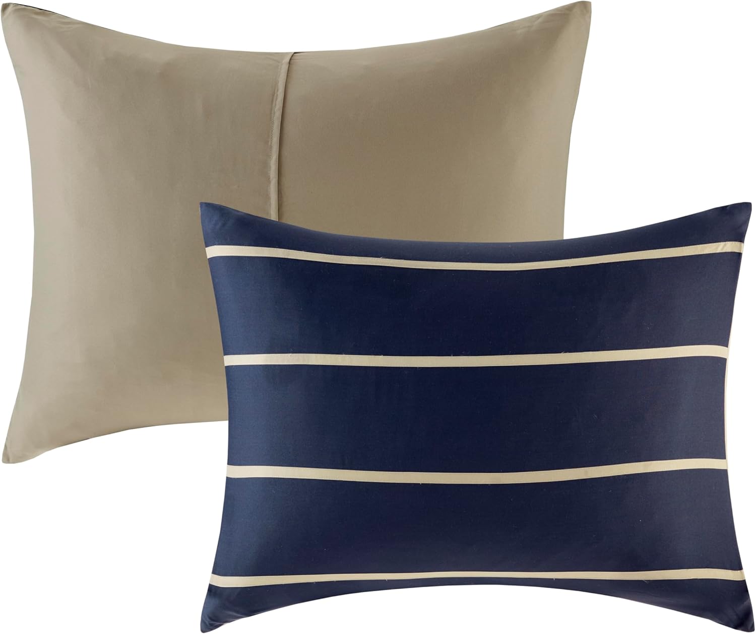 Comfort Spaces Casual Comforter Set Sporty Design, Vibrant Color, Active Lifestyle Boys Bedroom Décor, All Season Soft Microfiber Bedding Set, Decorative Pillow, Sham Blue/White Queen 4 Piece