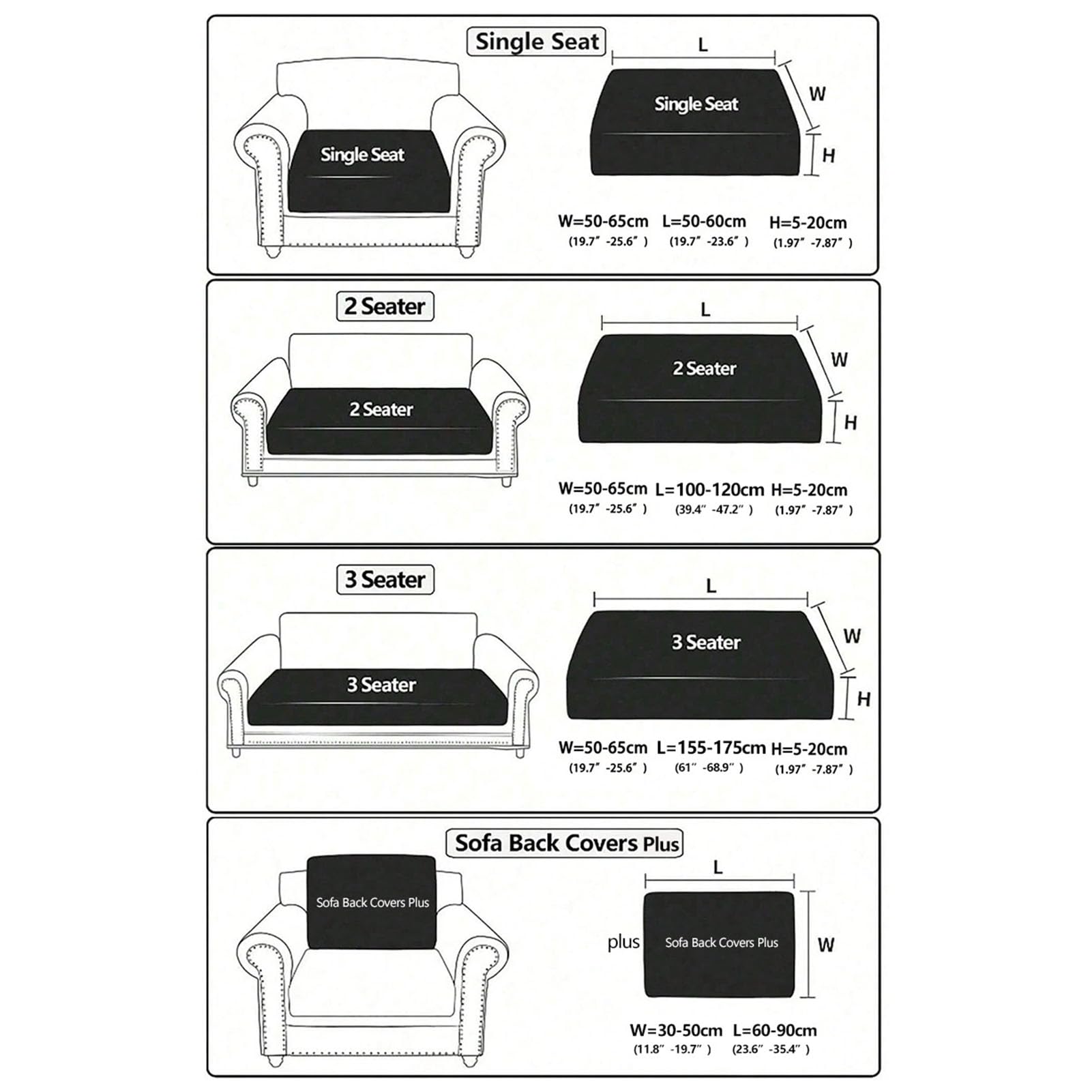 TDHLW 2 Pcs Outdoor Cushion Covers, Patio Chair Seat Cushion and Back Pillow Replacement Covers Set, Stretch Patio Furniture Sofa Couch Slipcovers,Beige,One seat