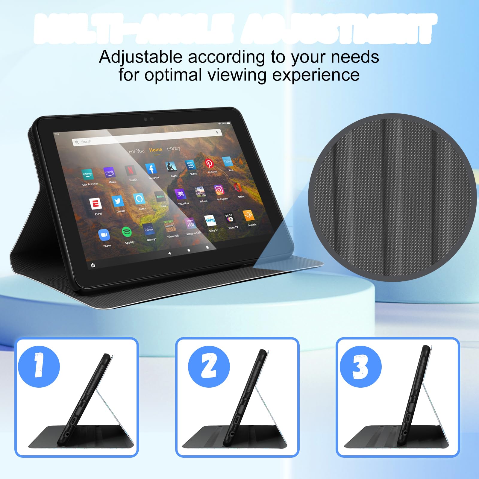 Wazzasoft Schutzhülle für Amazon Kindle Fire HD 8/8 Plus Tablet 10. / 12. Generation für Damen und Mädchen, niedliches modisches Design, Kawaii-Schmetterling, hübsche Teenager-Hüllen für Kindle Fire,