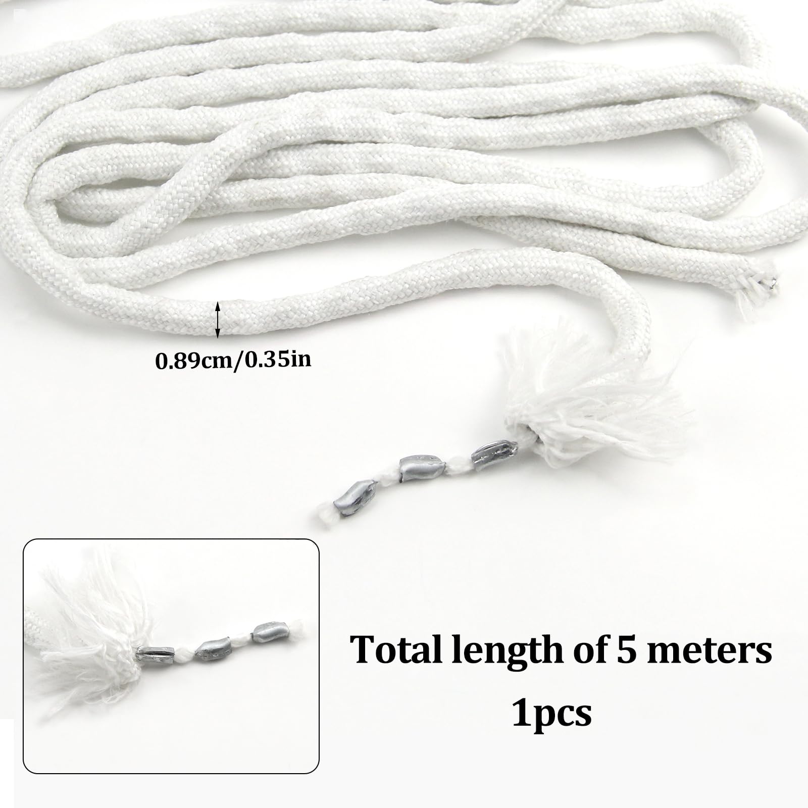 Filo Di Piombo Per Tende 5 Metri - Pesi Antivento Per Tende, Tendaggi E Zanzariere