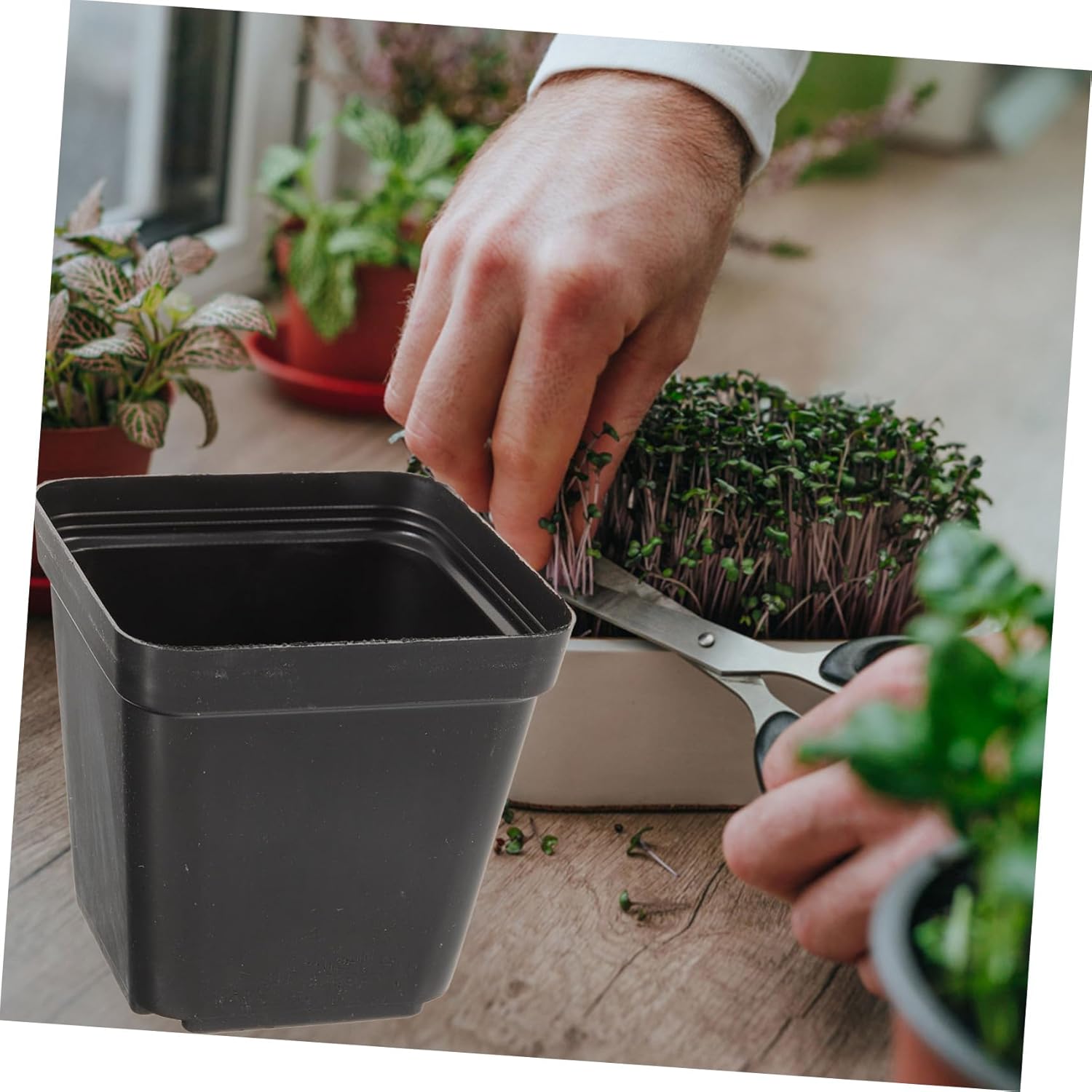 120pcs Square Seedling Pots Indoor Planters Drainage Nursery Pots for Succulents for Planting