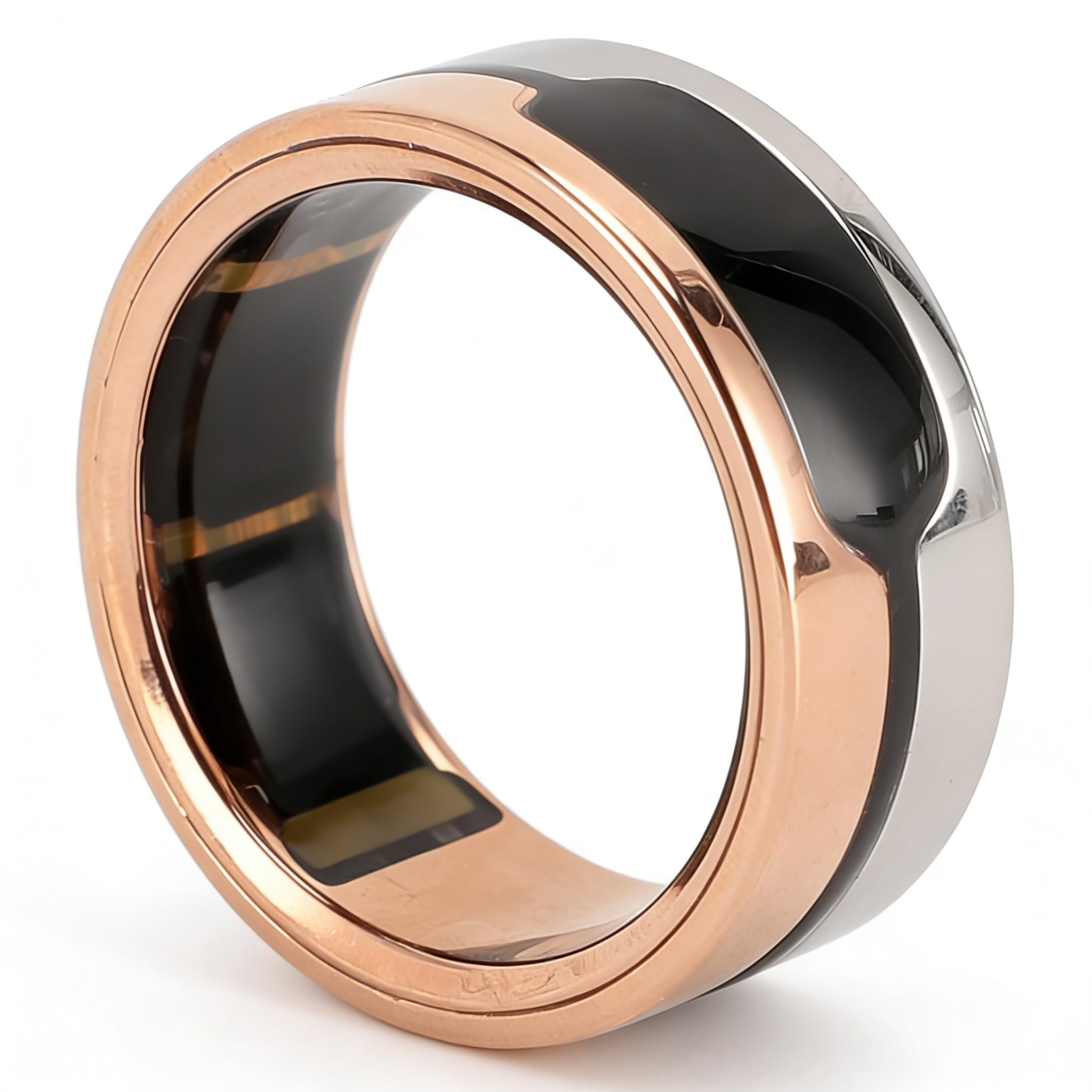 Smart Ring Health Tracker, Touch Control Fitness Smart Ring with Charging Base, Sleep Tracking Wearable, Waterproof, 4-6 Days Battery Life (Size 7)-image-6