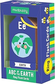 ABC of The Earth Ring Flash Cards from Mudpuppy, Includes 26 Double-Sided Flash Cards with Plastic Ring, Perfect for On-Th...