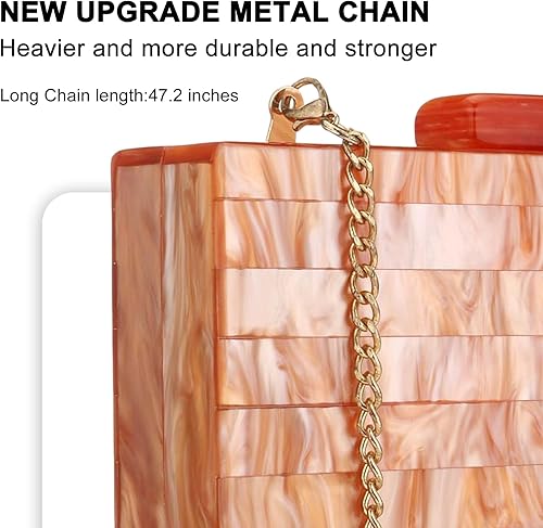 Miniatura 3 de Acrylic Clutch Bag Women'S Evening Handbag Plexiglas Box Crossbody Bag