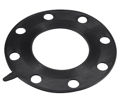 MECCANIXITY Rubber Flange Gasket Full Face for 4 Inch DN100 Pipe 8 Bolt Holes Black Flat Washer
