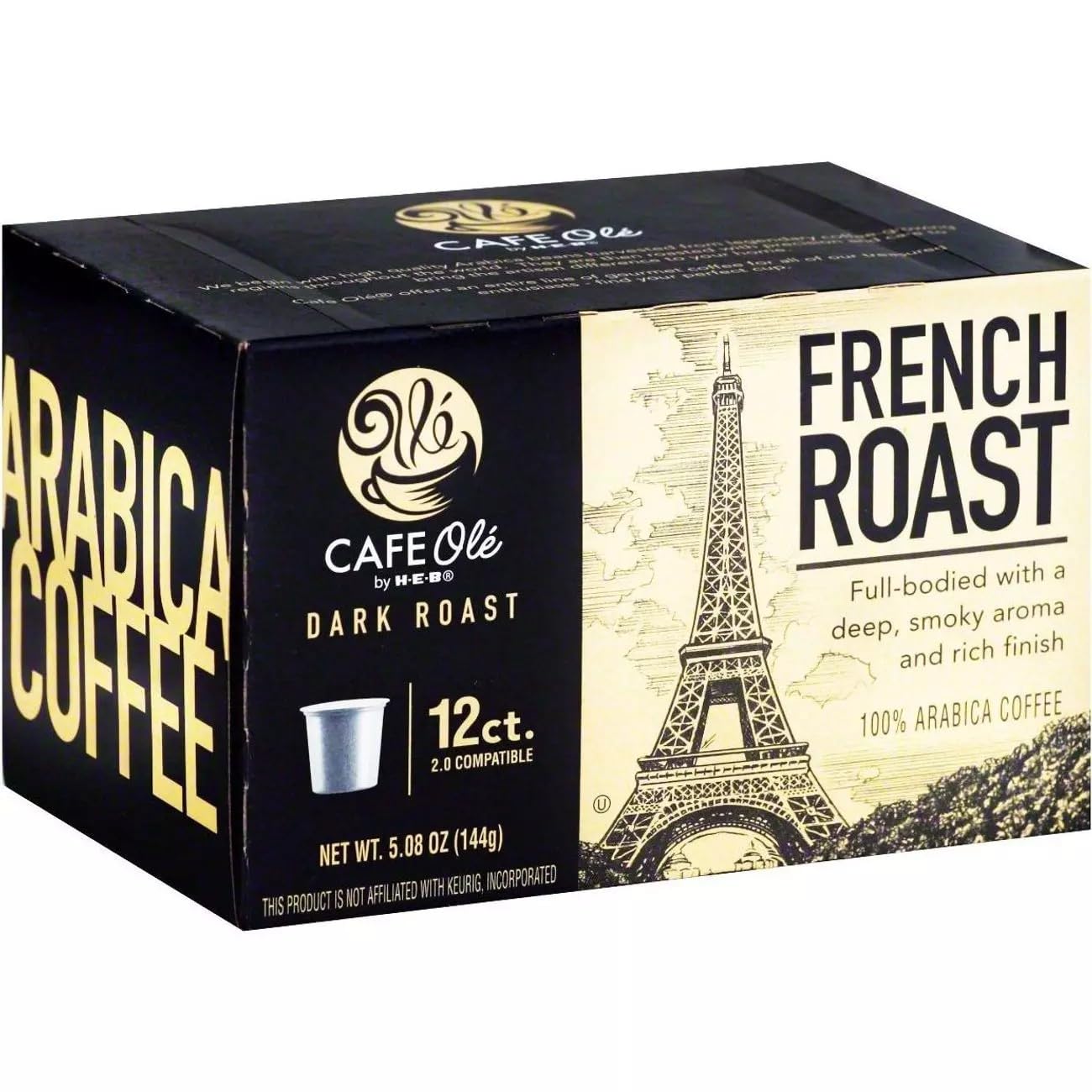 Café Olé by H-E-B Dark Roast French Roast 12 cápsulas 2 cajas