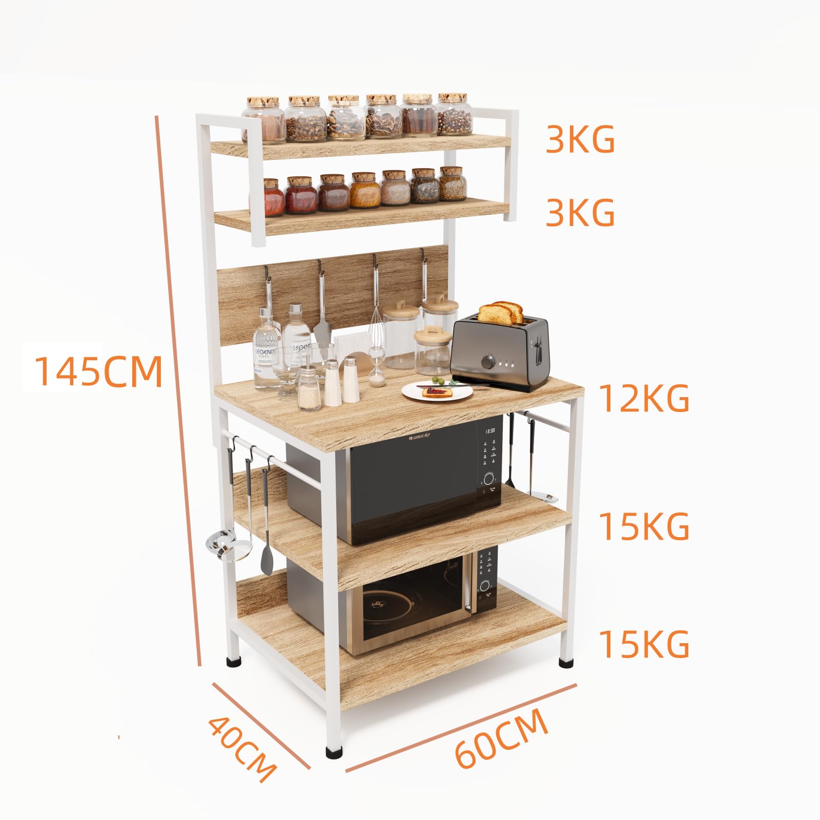 Amazon｜Merytes 5段 オープンシェル フ ラック 棚 隙間収納 木製棚板