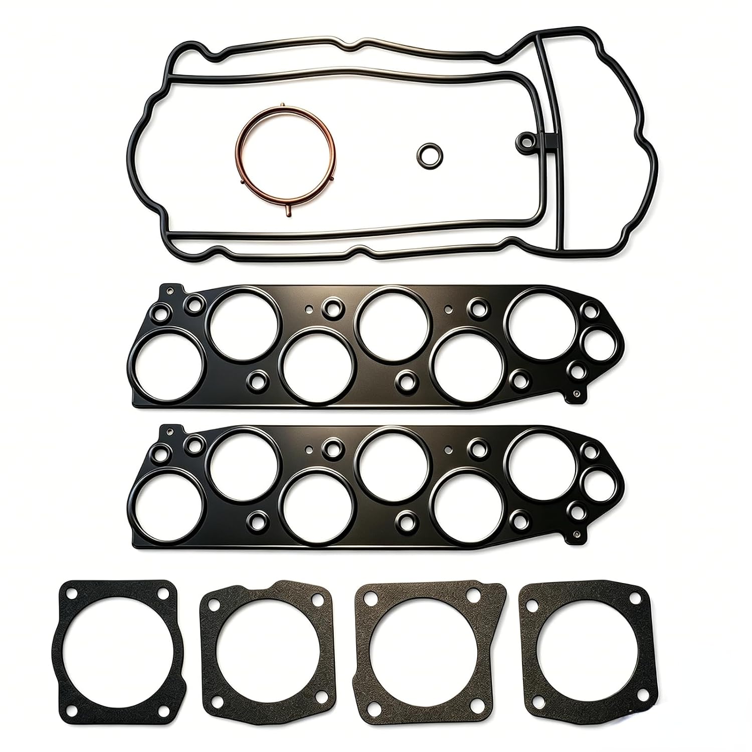Upper Fuel Injection Plenum Gasket Set, Upper Intake Manifold Gasket Compatible with Honda Odyssey Accord Pilot Acura MDX TSX RL TL Replace # MS 96409-3