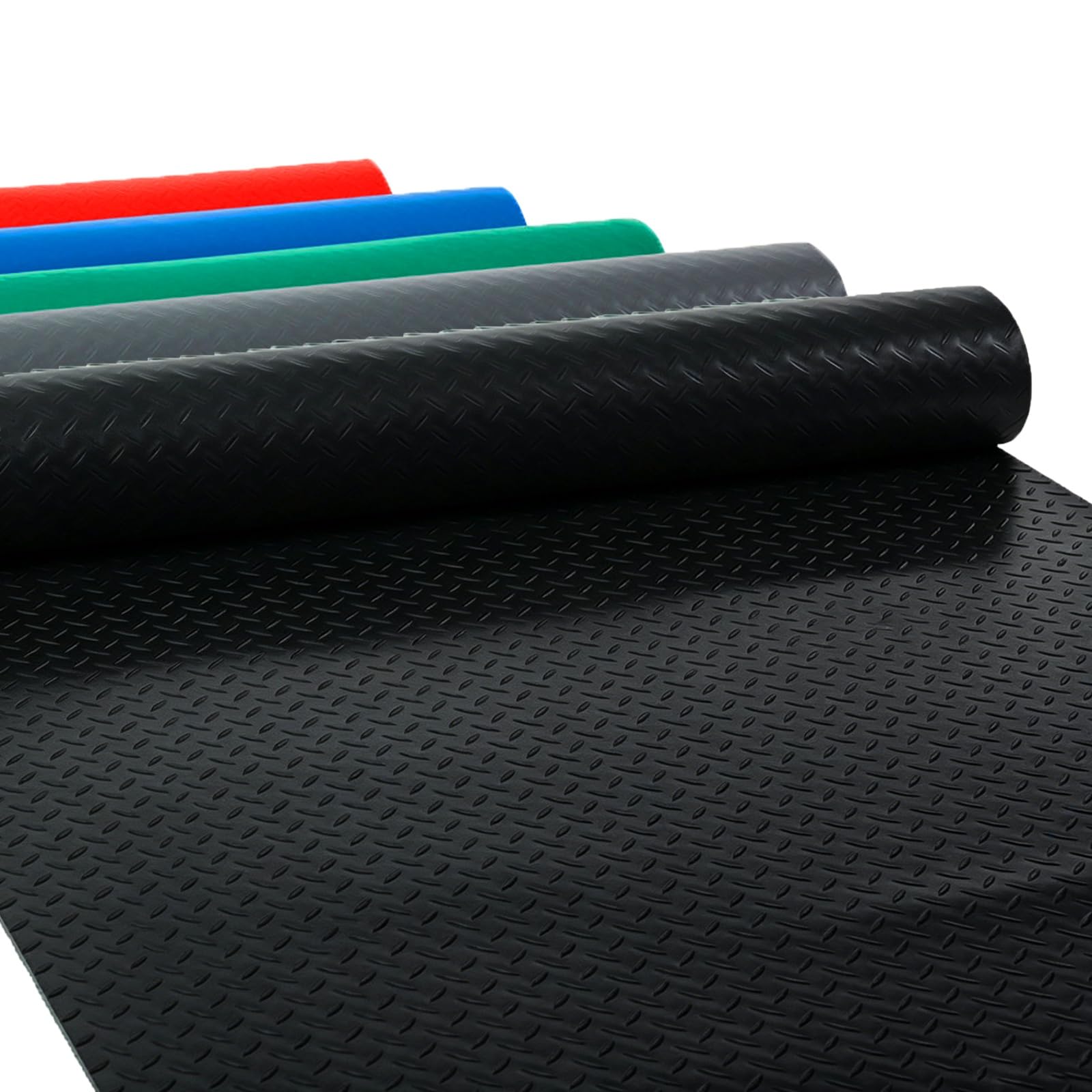 Tapis de sol étanche en PVC gris anti-glisse pour garage et sous-sol