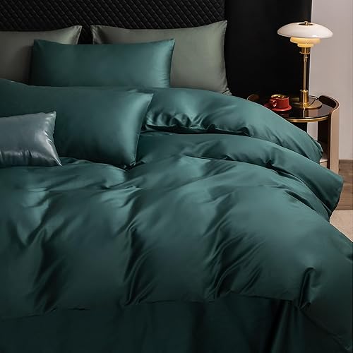Miniatura 11 de MooMee Queen Duvet Cover Set, 100% Extra Long Staple Cotton 600 Thread Count Sateen Silky Soft Breathable Durable Luxury Hotel Quality Bedding Set
