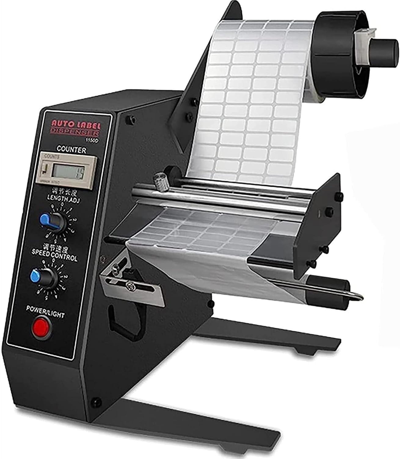 Automatic Label Dispenser, Sticker Label Remover, 1-8m/min Portable Label Separator, Width:5-140mm, 0-999999 Automatic Counting, Logistics Labeler