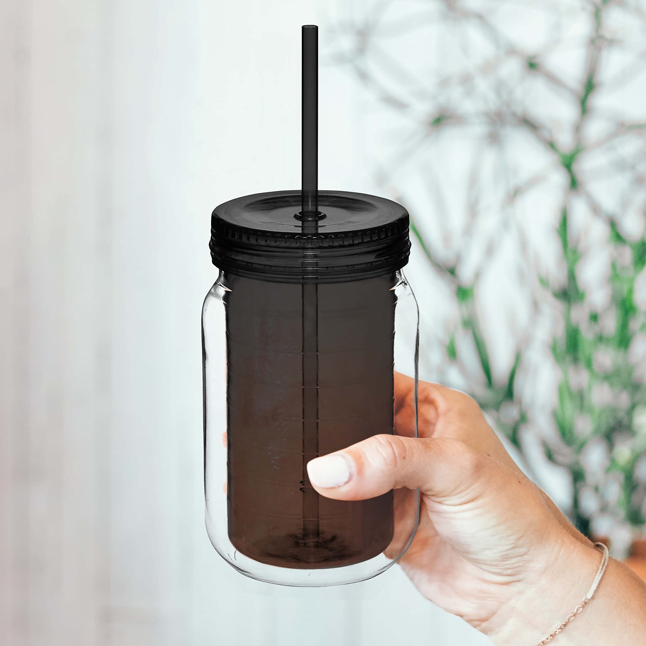 Amazon.com: DISCOUNT PROMOS Acrylic Tumblers with Straw 18 oz. Set of 10,  Bulk Pack - Perfect for Smoothies, Iced Coffee, Soda, Other Beverages -  Charcoal : Home & Kitchen