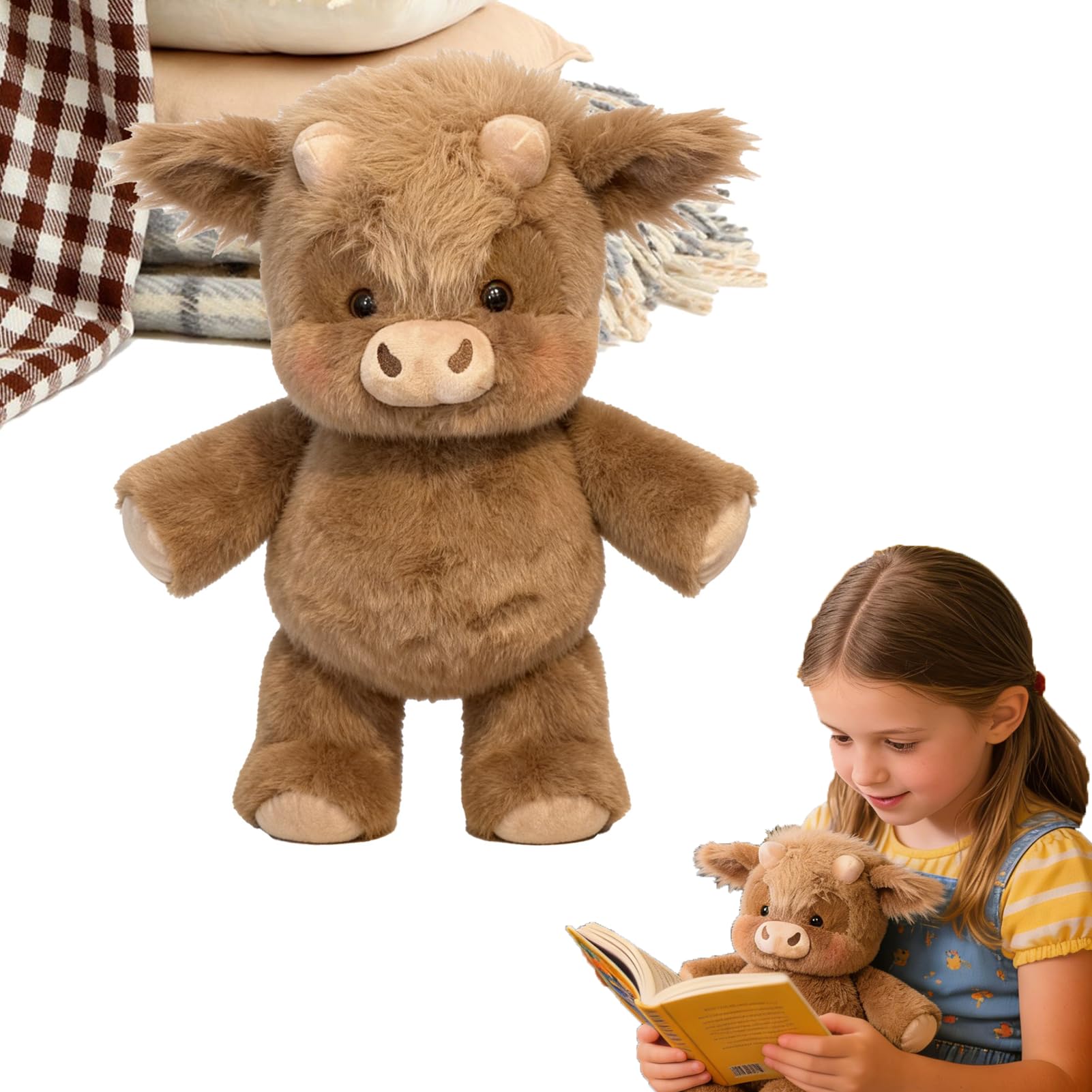Peluche De V aca Grande Y Suave, 45 Cm. Adorable Peluche De V aca Corriendo, Muñeco Coleccionable De Ternero De Dibujos Animados, Juguetes Interactivos De Animales Para El Hogar, Habitación Infantil — view 11