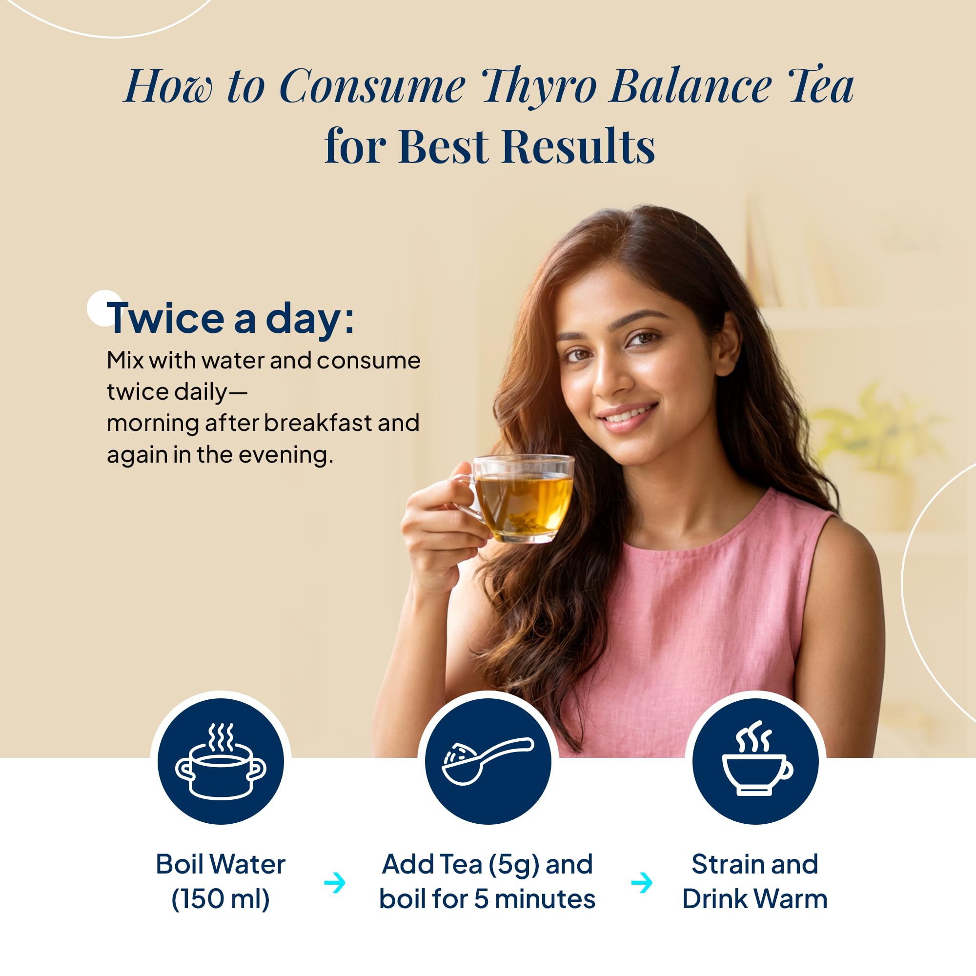ThyroBalance Tea, 100 Gms | Ayurvedic Herbal Blend for Thyroid & Metabolic Wellness Support | Supports Thyroid Health | No Added Sugar, Artificial Flavours & Preservatives — Amazon image 4