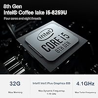 Vista 4 de Beelink SEi8 Mini PC procesador Intel i5-8259U de 8ª generación, (hasta 3.8 GHz) Mini computadora con RAM DDR4 16G / 512 GB M.2 NVME SSD, compatible