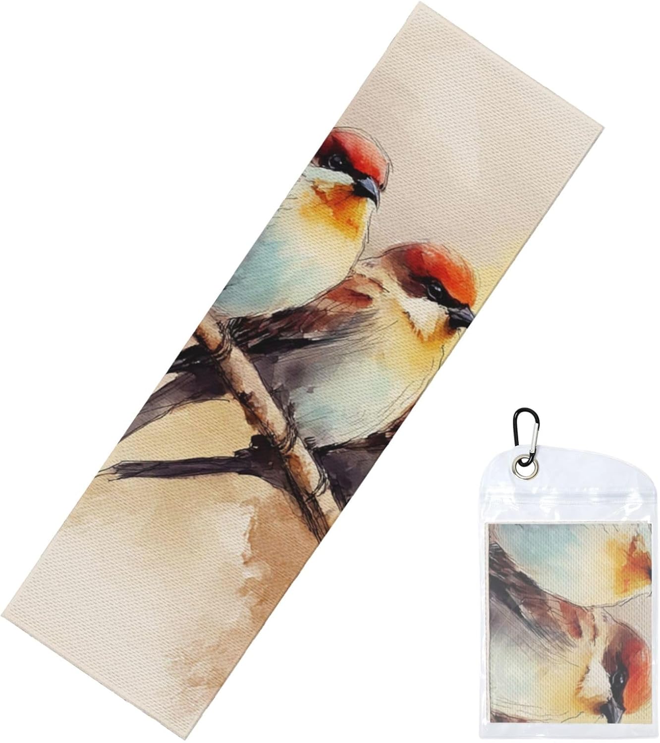 Cooling Towel (40″x12″) Quick Dry Ice Towel Birds Resting Cooling Towels for Neck Soft Breathable Chilly Towels Microfiber Cool Rags Cooling Neck Wraps for Yoga Golf Gym