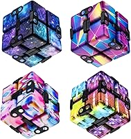 Vista 16 de Infinitycube Juguete Fidget Antiestrés Juego de Inquietud para Niños y Adultos, Lindo Dispositivo Único de Tamaño de Bolsillo para Alivio