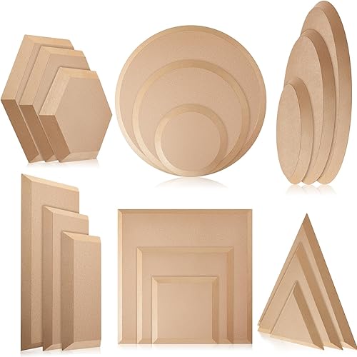 Sunnychicc 18 Pcs Ceramic Mold for Clay Ceramic Forming Mold Slump Molds for Pottery Ceramic Plate Forming Mold Wooden Pottery Molds Pottery Tools for Handbuilding Dish Plate Mold, 6 Shapes, 18 Sizes