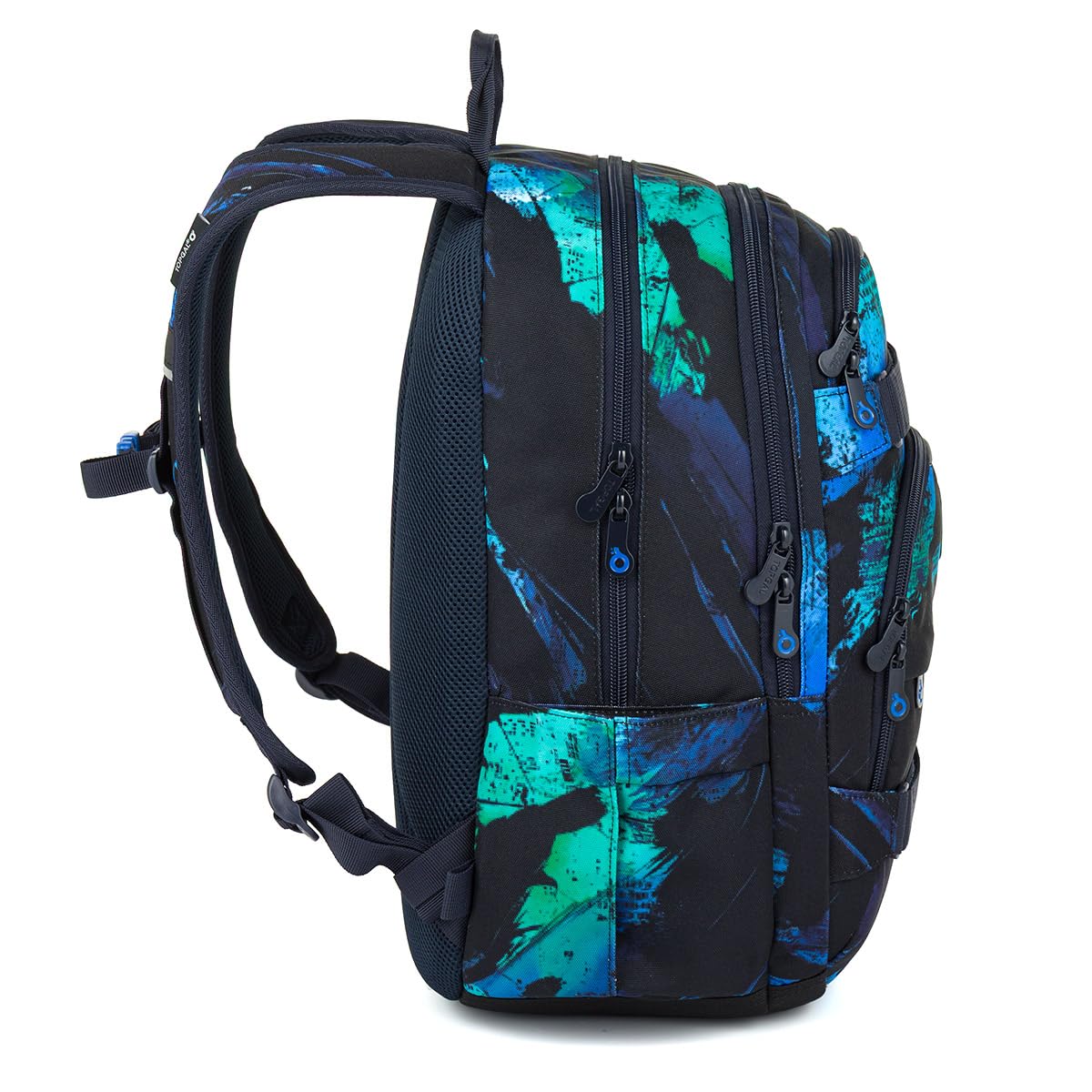 TOPGAL Schulrucksack Jungen ab 5. Klasse Ergonomisch 25L Stauraum Standfest Laptopfach Mittelstufe Blau Schwarz