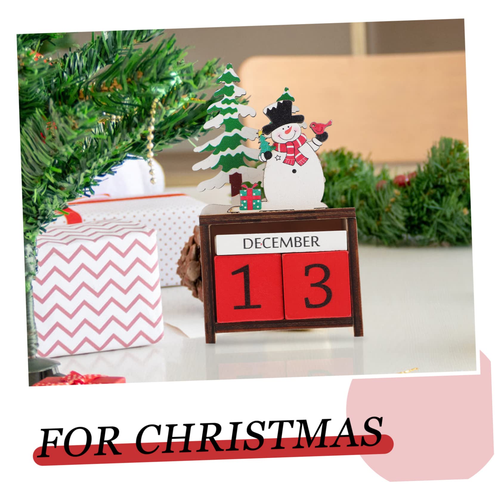 TOPBATHY 5St Weihnachtskalender aus Holz weihnachtskalender schmuck weihnachtskalender dekoration christmas decorations table weihnachtsdeko schreibtisch für kleine