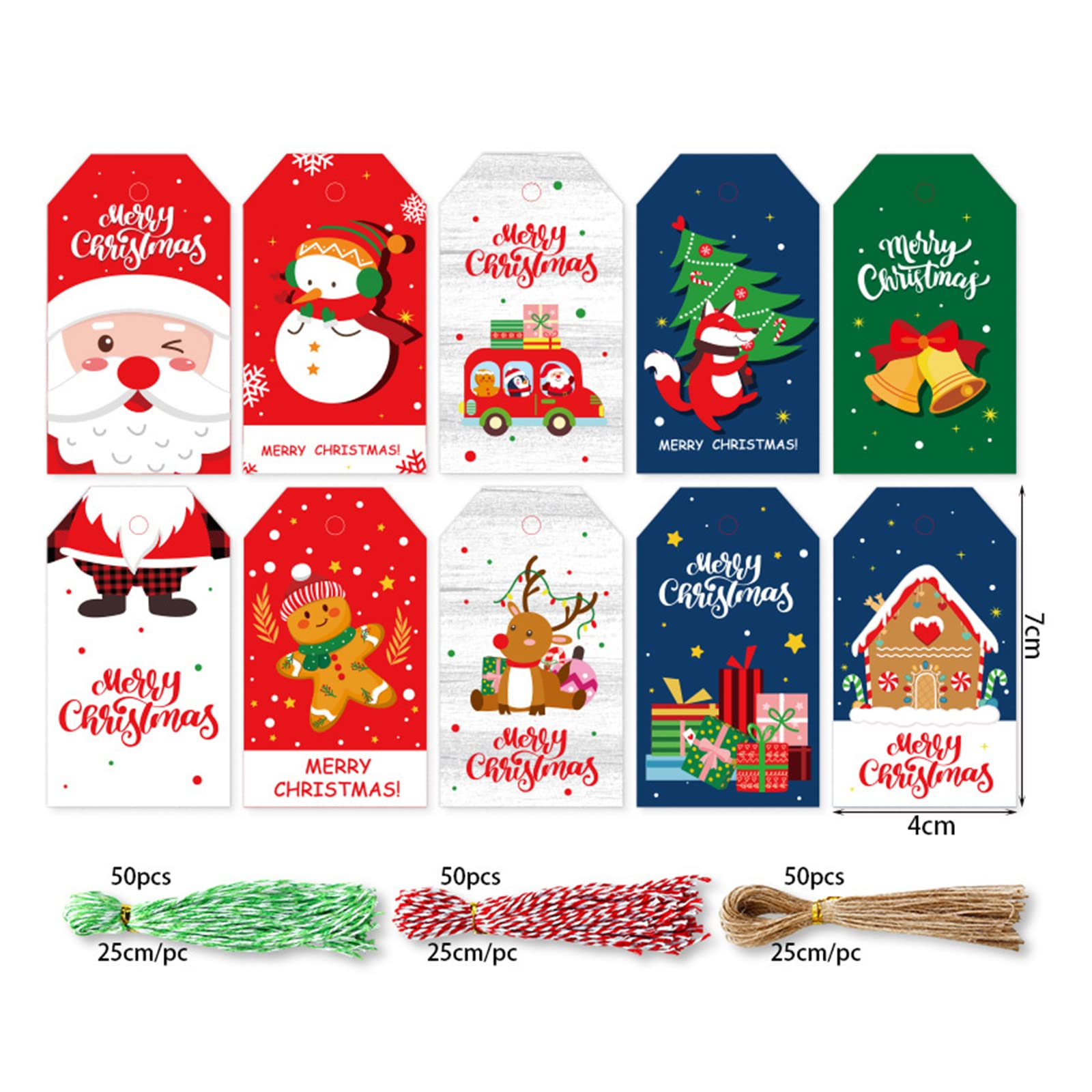 Etichette regalo autoadesive in carta kraft marrone smerlata - Italia