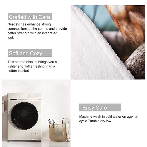 Miniatura 7 de XSMEI Manta Sherpa de mono dorado, manta de forro polar con estampado animal para sofá cama, súper suave, cálida y ligera, 50 x 60 pulgadas