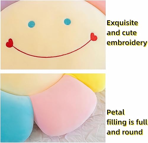 Miniatura 4 de zgyad Almohada de suelo y cojín de respaldo de 17 pulgadas, almohada de flores como cojín de respaldorespaldocojín de suelo, utilizado para