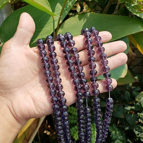 Miniatura 10 de Cuentas de vidrio Rondelle verde claro de 0.236 in para la fabricación de joyas AB Color 720 unids Forma de Briolette facetada Crytal Spacer Beads