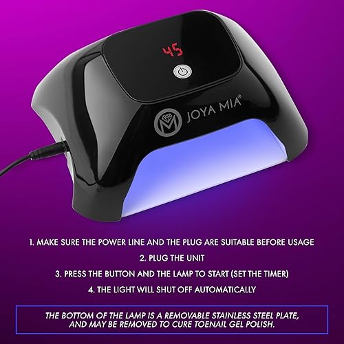 Miniatura 6 de JOYA MIA Secador de uñas V10S, luz UV profesional para uñas, lámpara de uñas con luz UV para curar esmalte de gel, lámpara UV con placa de acero