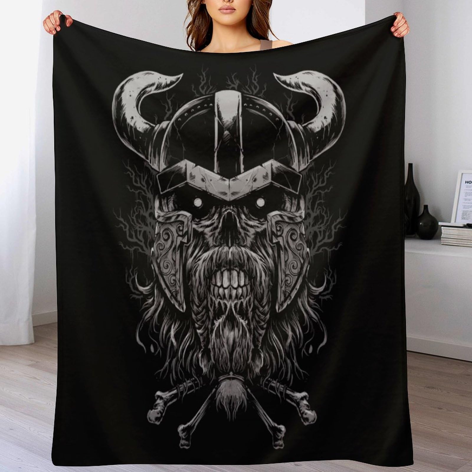 Couverture en Flannel Douce Et Confortable lit moelleux et chaud Mythe Viking