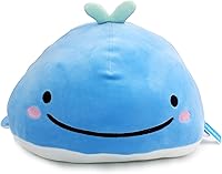 Vista 1 de Muy suave ballena azul tiburón abrazar almohada de peluche muñeca pez peluche animales de peluche 17 pulgadas