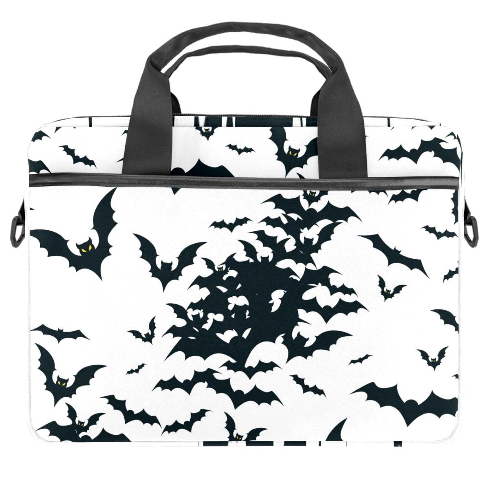 Maletín de portátil para la universidad de 13 a 14.5 pulgadas con murciélagos estilo Halloween 8