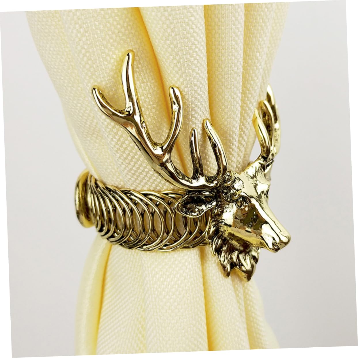 Zerodeko Lot De 3 Embrasses De Rideaux De Noël en Forme De Bois De Cerf Robustes Et Élégantes avec Boucle en Métal pour Votre Maison 2 Pièces X 3