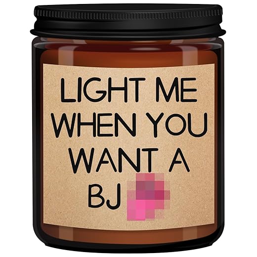 Christmas Gifts for Him Her, Mens Gifts Boyfriend Gifts, Romantic Unique Couples Gift Ideas Gifts for Husband, Naughty Anniversary Wedding Birthday Christmas Gifts for Women Men Scented Candle