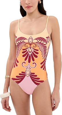 FARM Rio Women's Arabesc Soft Yellow One Piece