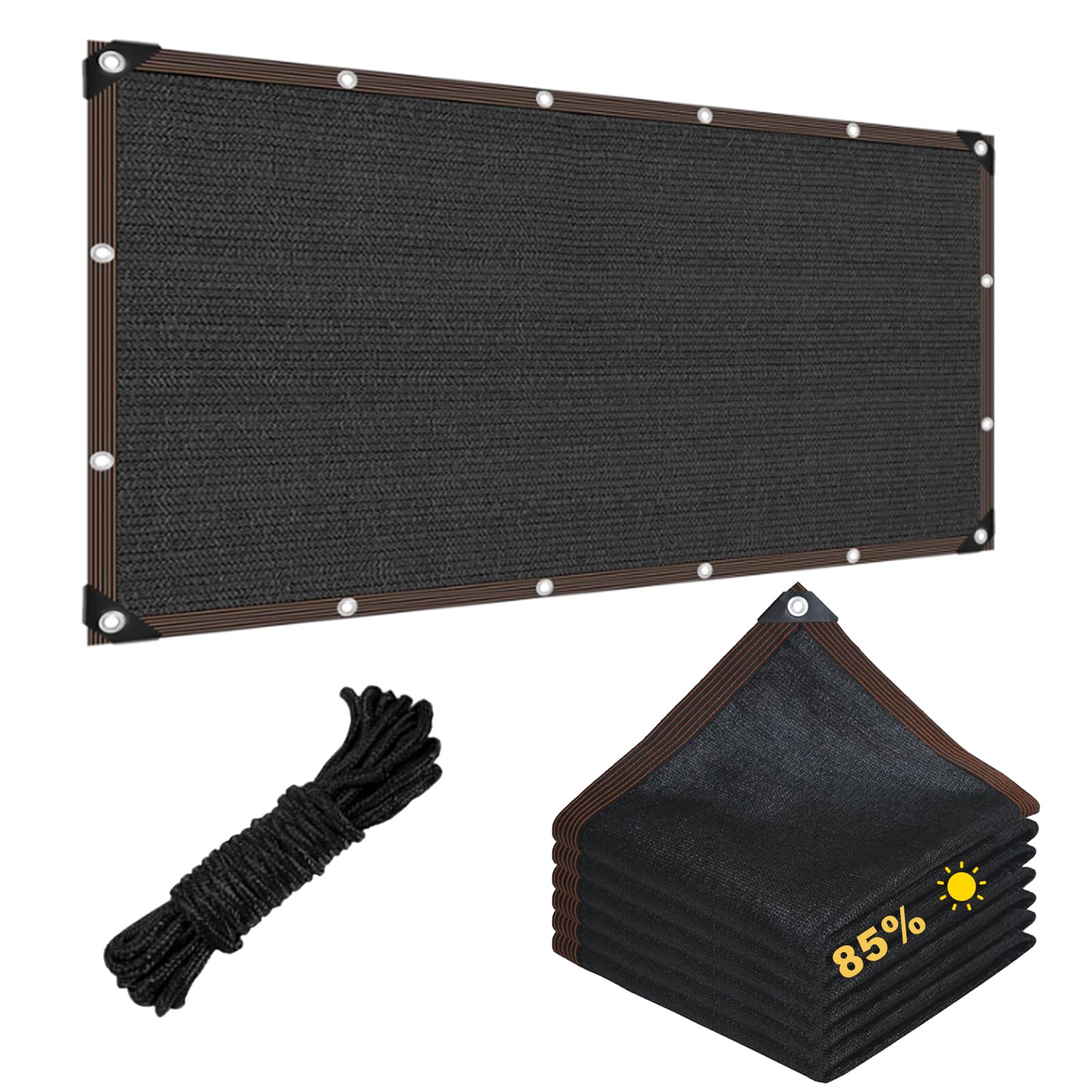Negro de 5 x 40 pies, permeable al aire libre para actividades de jardín, patio, terraza, patio trasero, personalizable