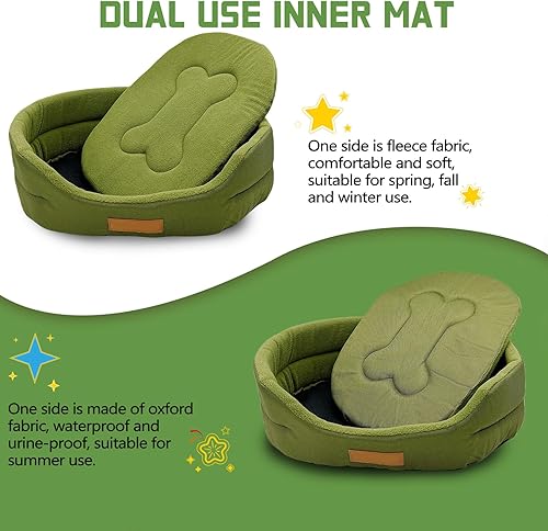 Miniatura 23 de Cama de conejo, camas para conejos, cómoda cama de conejillo de indias con alfombrilla extraíble, sofá de conejo lavable, adecuada para chinchilla