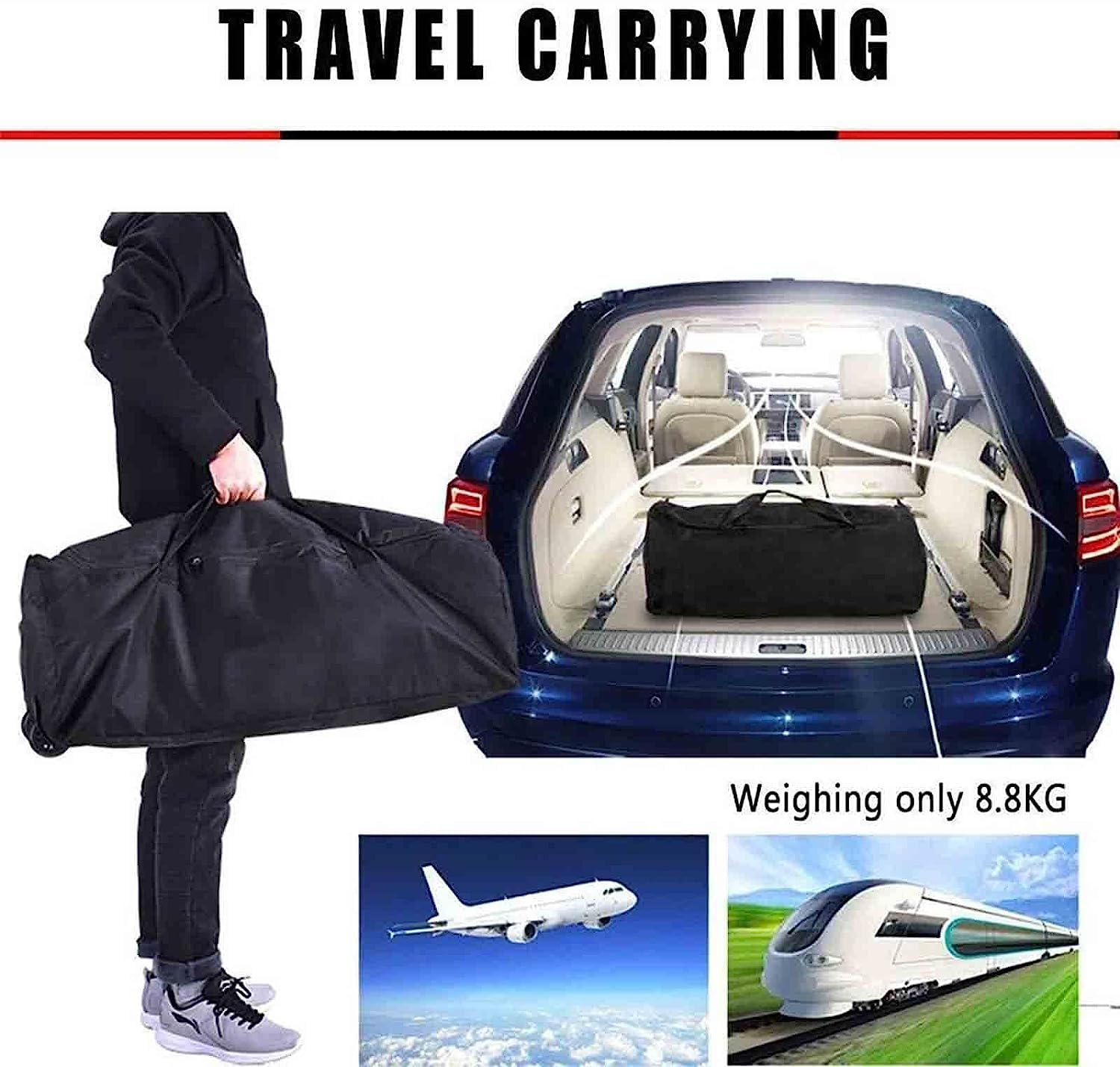 Rollstuhl Leichter Rollstuhl Mit Reisetasche Transportrollstuhl Ultraleichter Tragbarer Reise-Rollstuhl