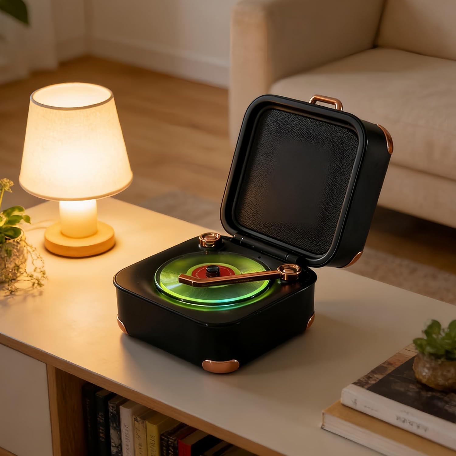 Retro Bluetooth Speaker, Portable Mini Wireless Speaker with Clear Sound & Long Battery Life, Small Cute Desktop Speaker for Home, Bedroom, Office, Stylish Birthday Gift for Teens