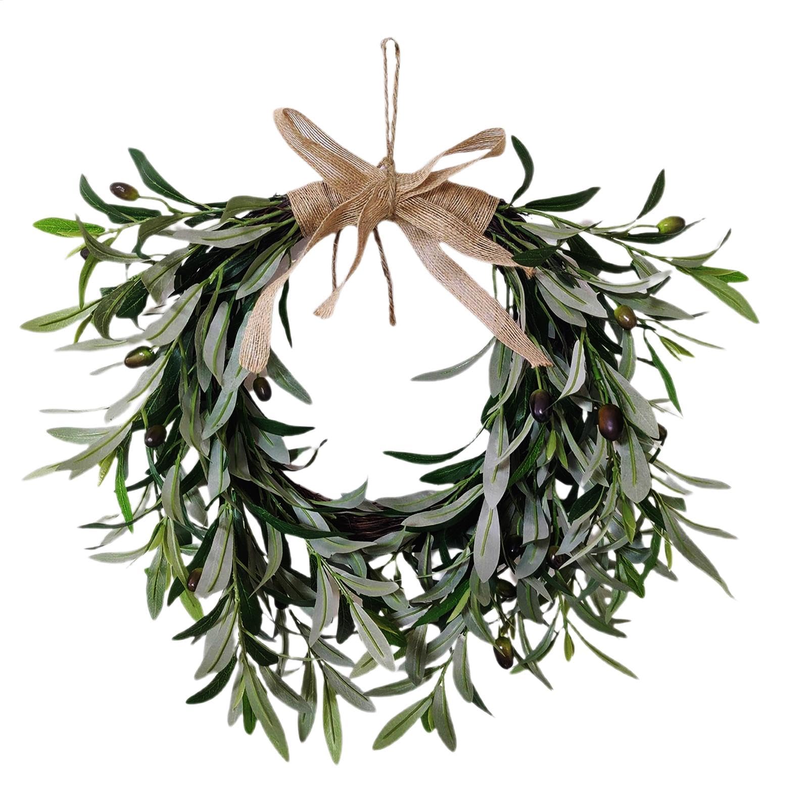 Couronne de feuilles d'olivier pour Noël et décoration de Saint-Valentin