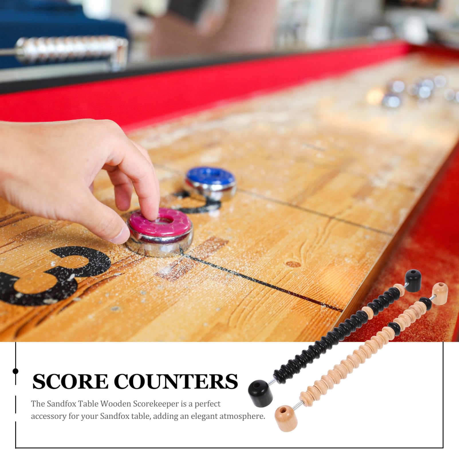 HEMOTON 1 Set Segnapunti Legno per Shuffleboard e Biliardino Accessori per Giochi da Tavolo Facile Installazione e Materiali Resistenti per Utilizzo Duraturo