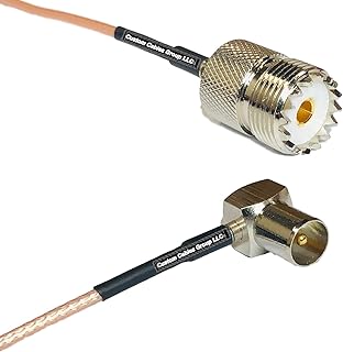 1 feet RG316 SO239 UHF Female to DVB Pal Male Angle RF Pigtail Coaxial Cable