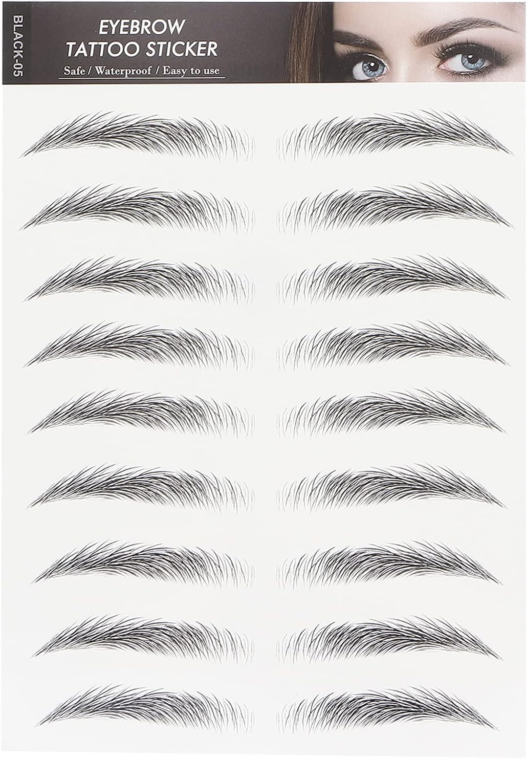 Eyebrow Tattoos Stickers Waterproof Long Lasting Eyebrow Transfers Sticker Household Tattoo