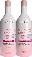 Inoar, Glycolic Force Kit Shampoo e Condicionador para Hidratação Profunda, Brilho Intenso e Recuperação Capilar – 800ml