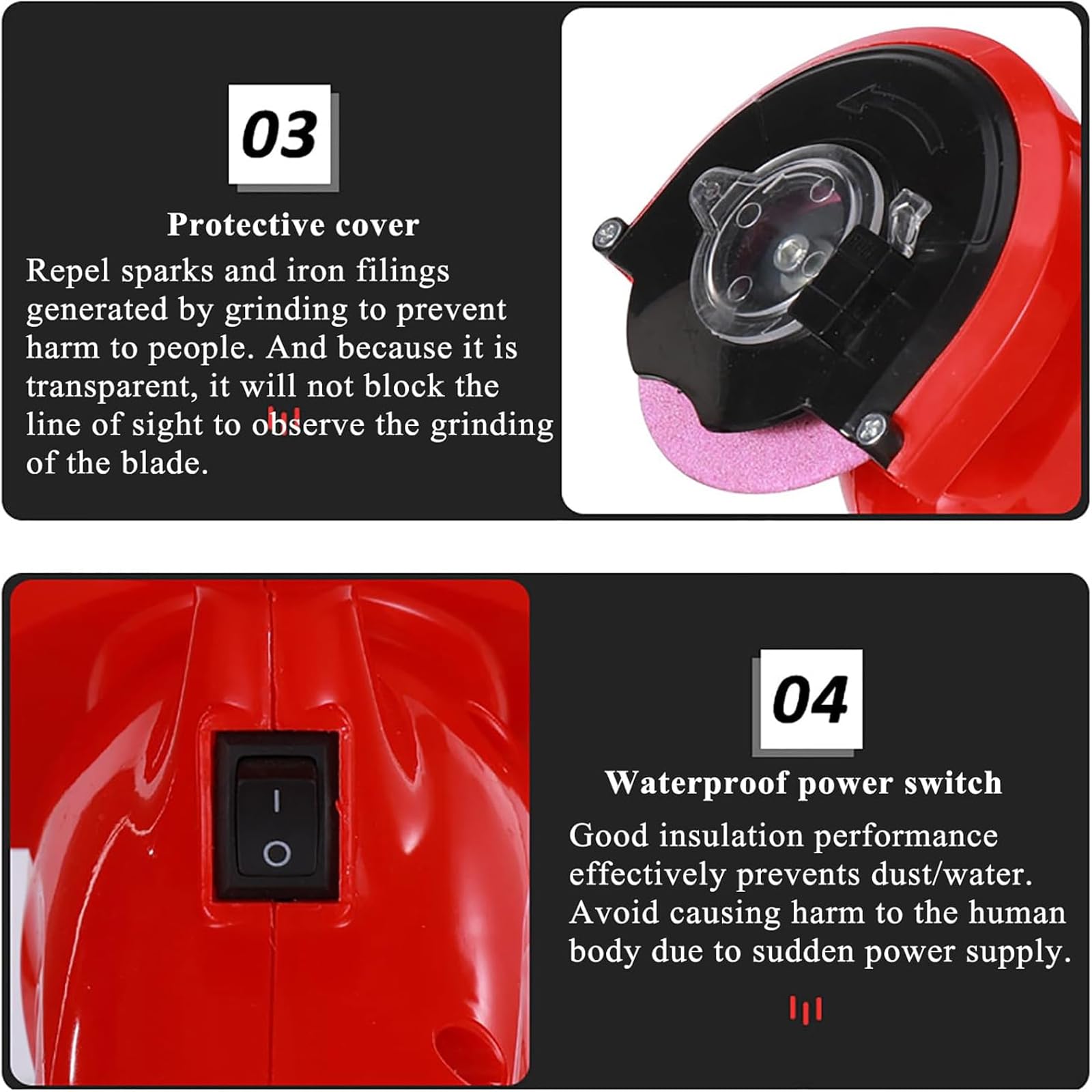 Afilador De Motosierra Eléctrico De 250 W, Rectificadora De Cadenas De Escritorio, con 5 Discos De Amolar, Velocidad Sin Carga De 8400 RPM, Ángulo Ajustable De 0 a 35°, Mango Antideslizante