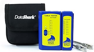 DataShark PA70025 Network Cable Tester | Cable Mapper, Check Continuity | LAN (RJ45) & Telephone (RJ11 RJ12 RJ14) | Test Patch Cords or Installed Cable Runs