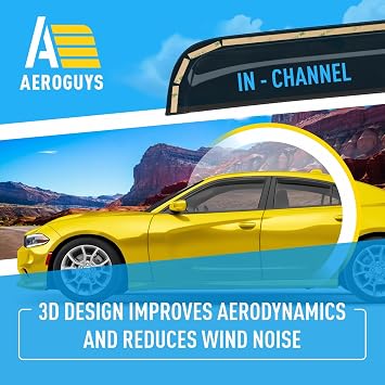 Extra Durable Window Deflectors in-Channel Window Visors Rain Guards Fit for Dodge Charger 2011-2023, Sun Visors, Wind Vent for Shades, Exterior Car Accessories - 4pcs. AG0716