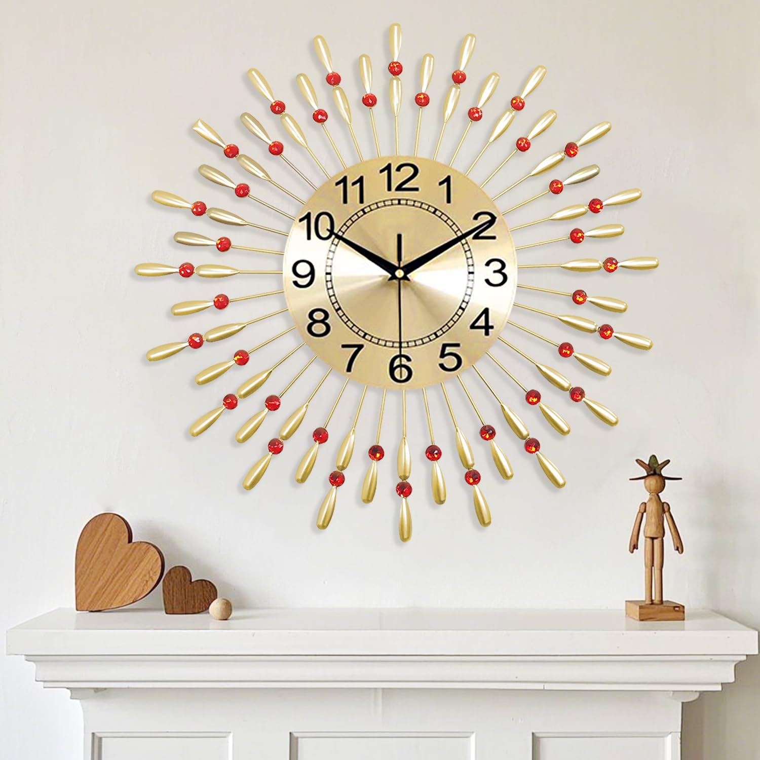 Horloge murale moderne JS-501 US grand cadran aiguilles salon